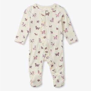 Hatley Baby's Best Friend Ruffle Zip Footie Size 0-3 Mths